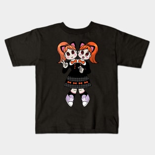 Kitty Cat Twins Kids T-Shirt